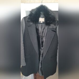 Banana Republic Black and Gray Women's Coat